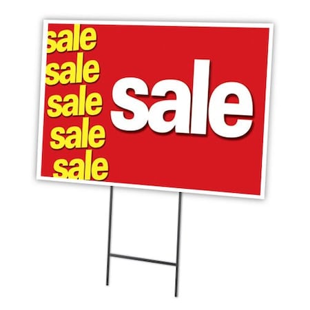 Signmission Sale Yard Sign & Stake outdoor plastic coroplast window, C-1216-DS-Sale C-1216-DS-Sale